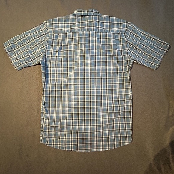Wrangler Shirt Wrinkle Resistant Relax‎ Fit Shirt Blue Plaid NWT Small - Picture 2 of 7